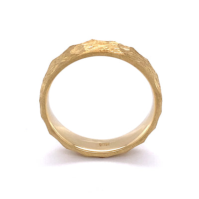 14KY Satin Hammered Band