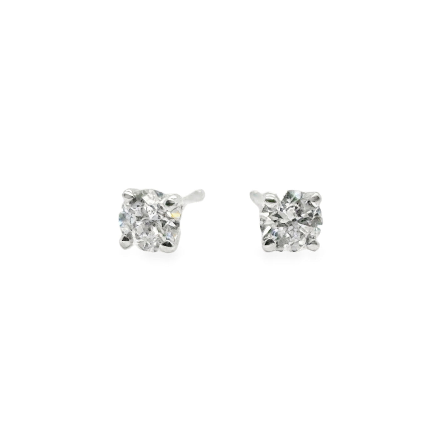 14KW 4 Prong Diamond Studs Earring