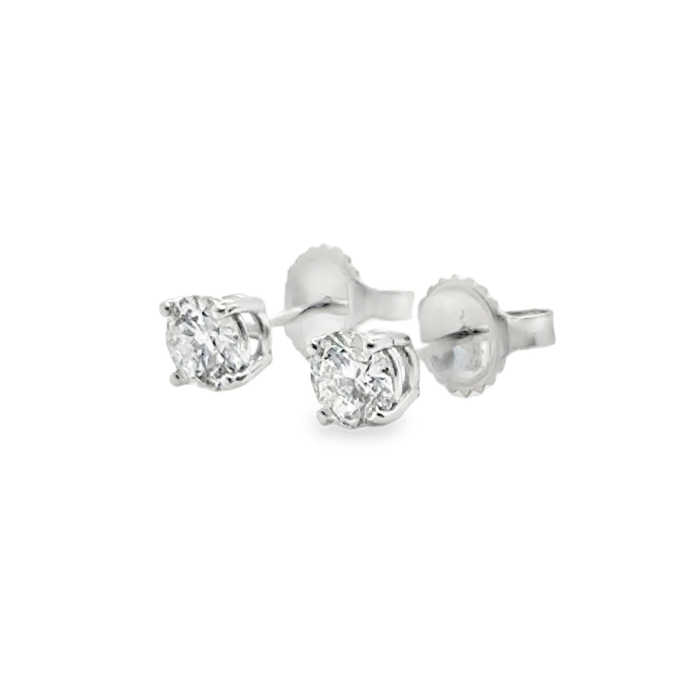 14KW 4 Prong Diamond Studs Earring