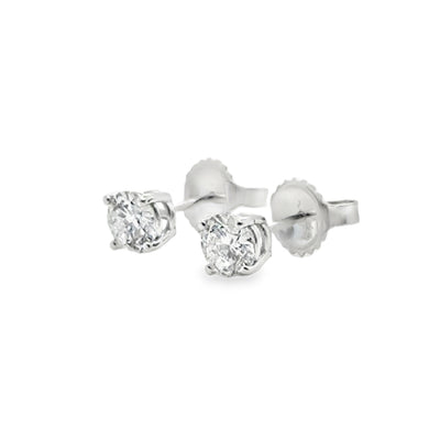 14KW 4 Prong Diamond Studs Earring