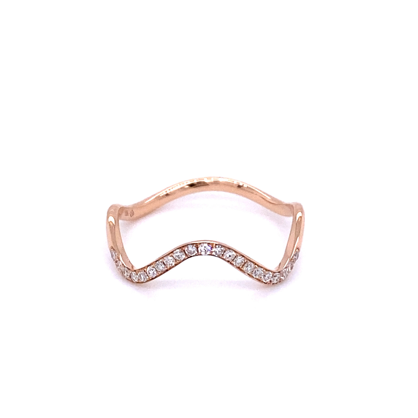 18K Diamond Wave Ring