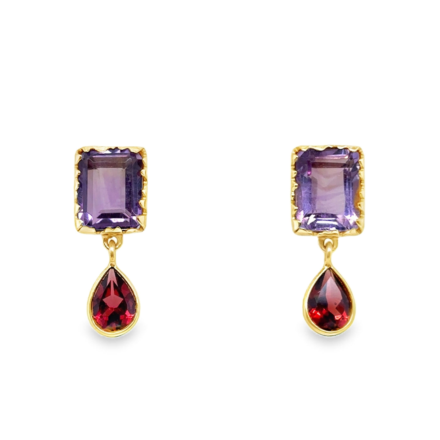 925 GP Two Stone Earrings