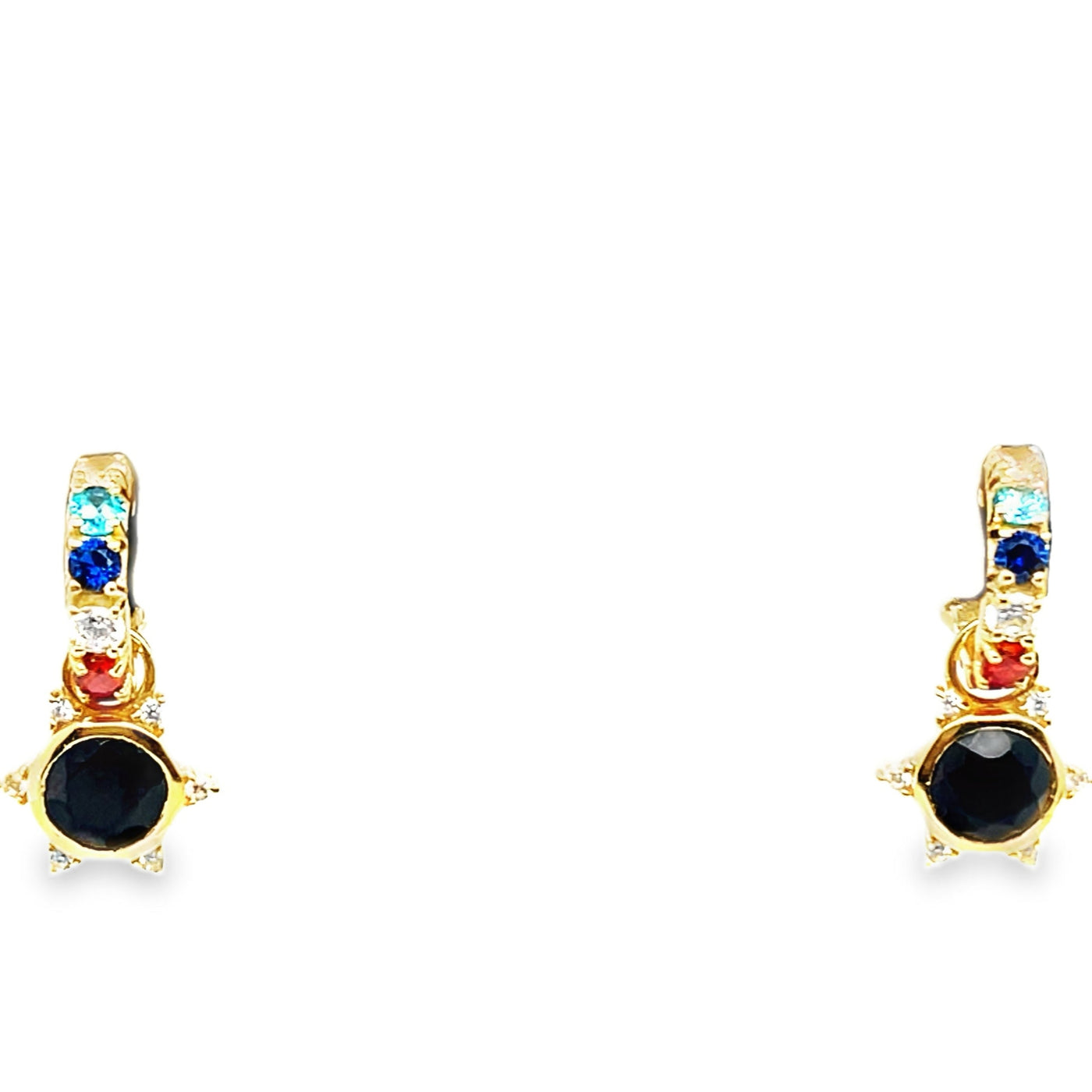 Gold Plated Sterling Silver Star Huggie Hoop