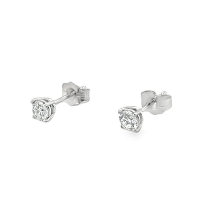 14KW Diamond Stud Earrings