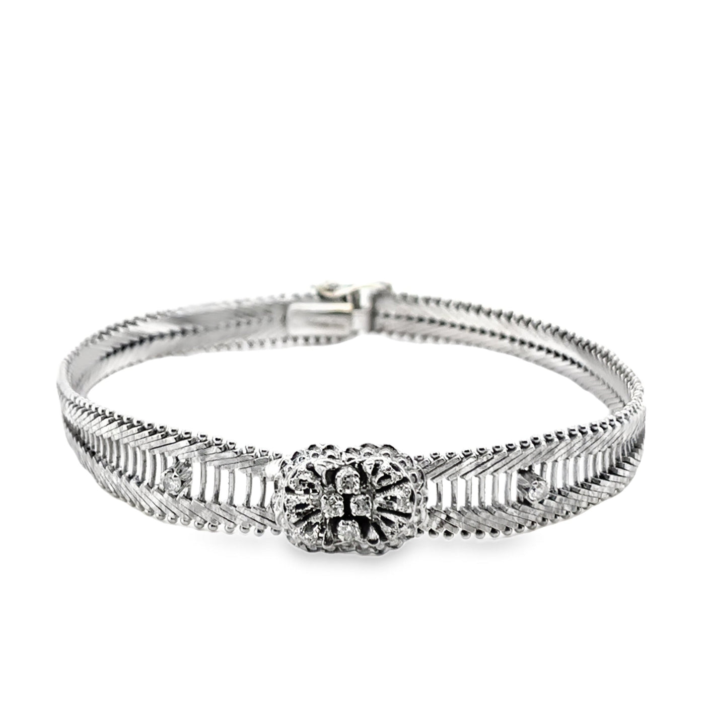 18KW Vintage Diamond Bracelet