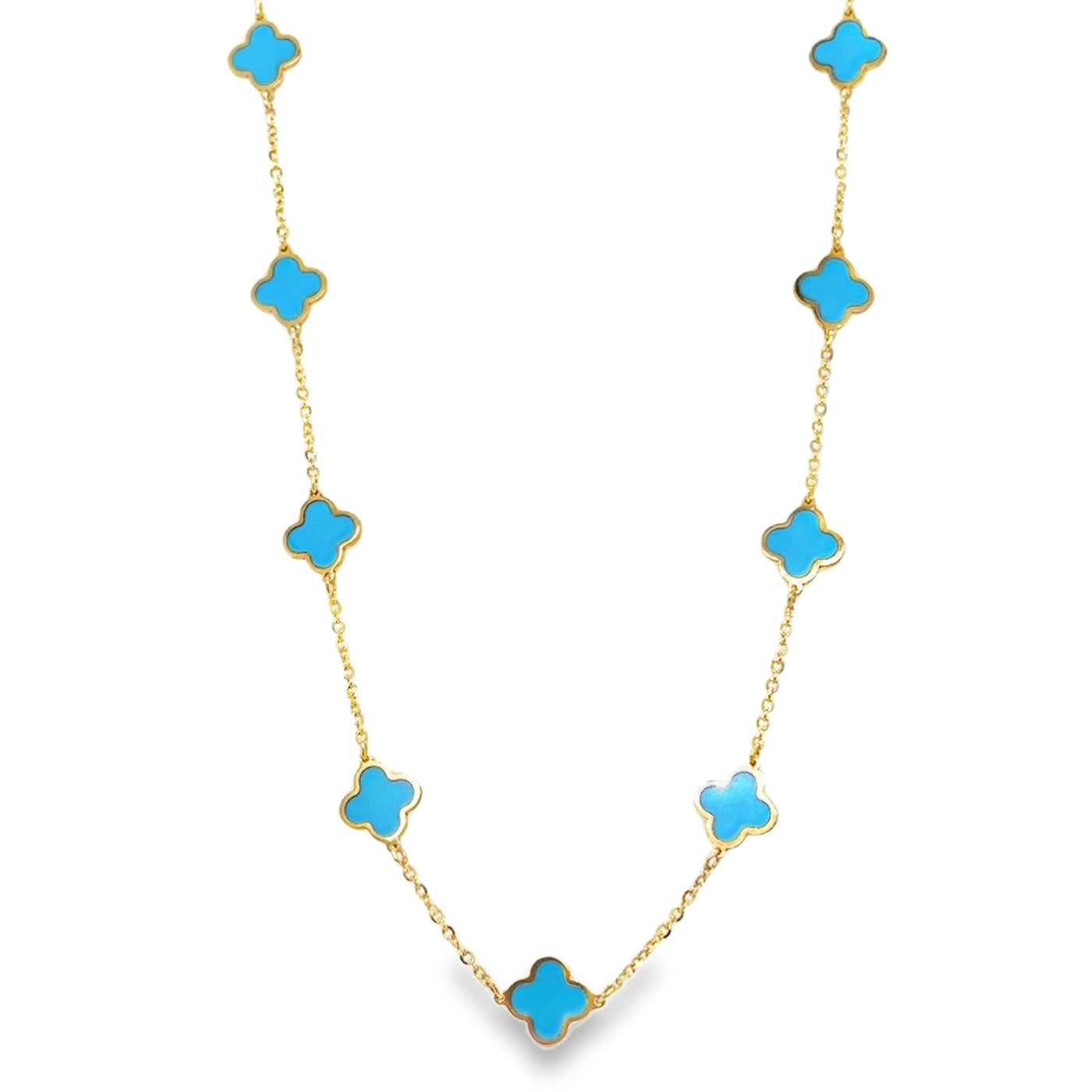 14KY Turquoise Inlay Necklace