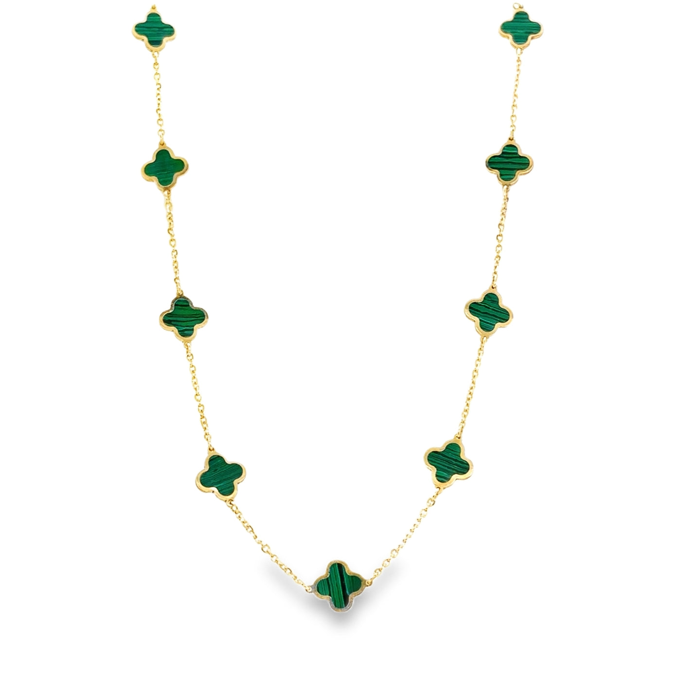14KY Malachite Inlay Necklace