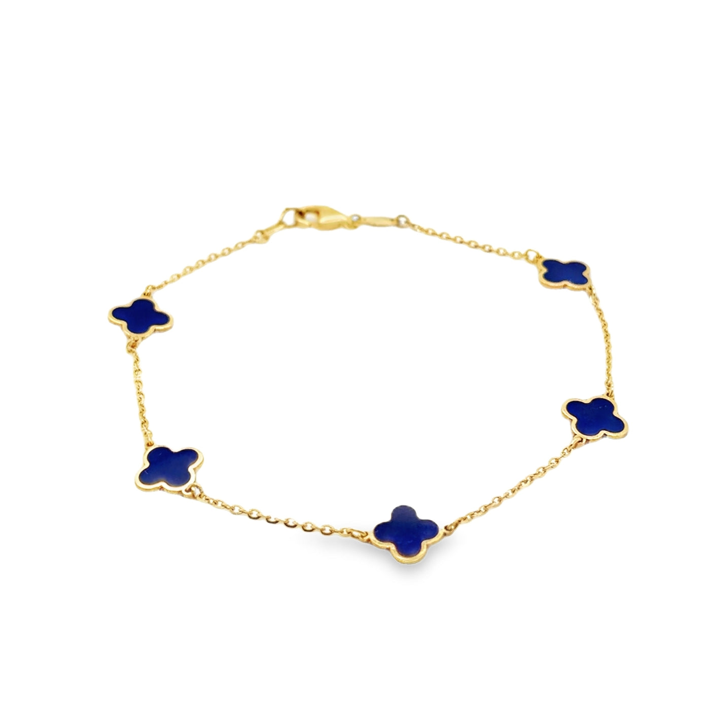 14KY Lapis Inlay Bracelet