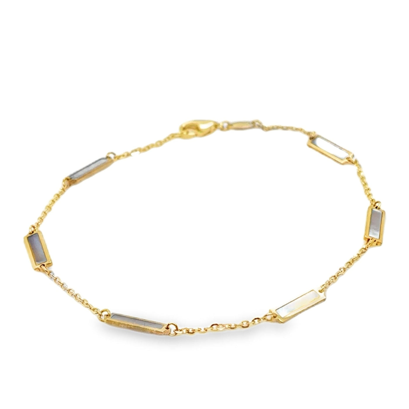 14KY MOP Inlay Bracelet