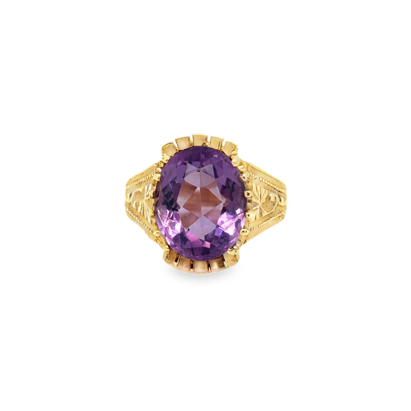 14KY Victorian Amethyst Ring