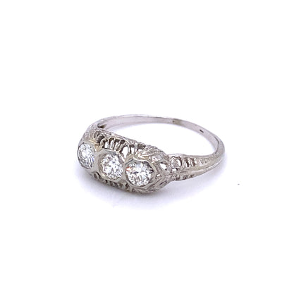 Platinum Art Deco Diamond Ring