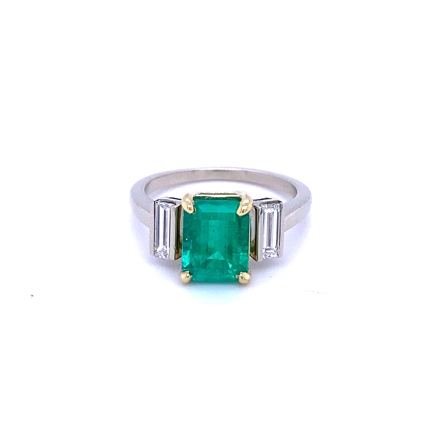 GIA Colombian Emerald and Diamond Ring