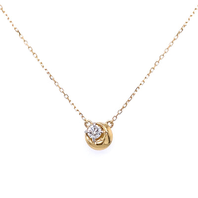 Diamond Moon Necklace