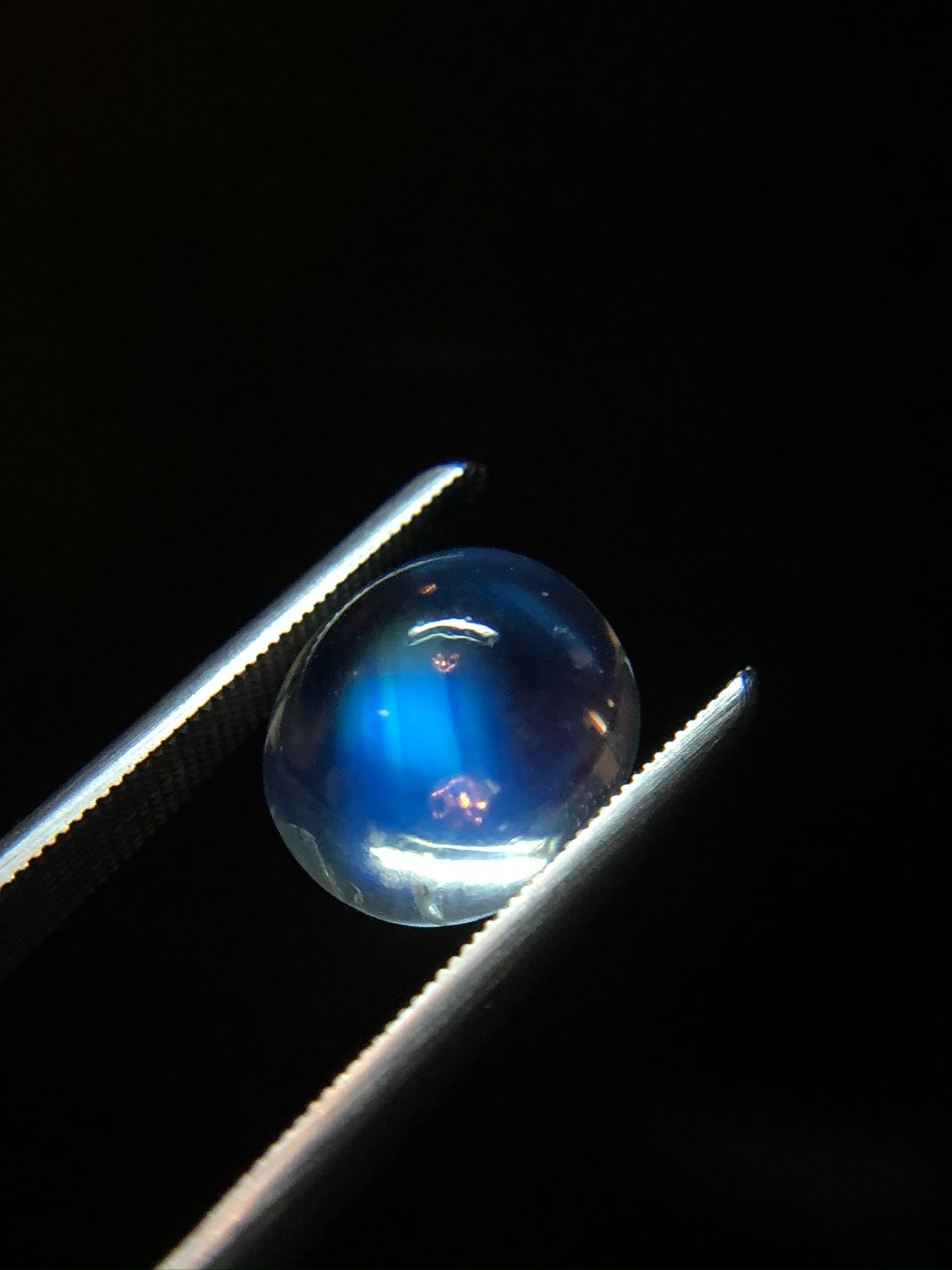Round Rainbow Moonstone Cabochon