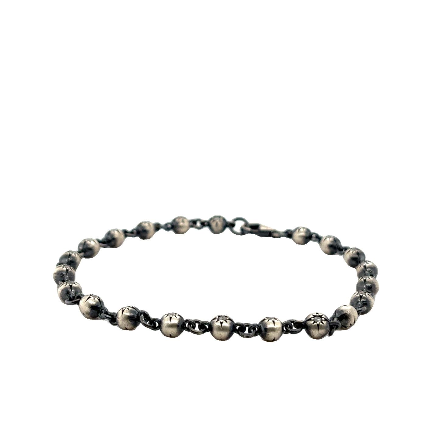 925 Star Accent Bead w/ Lab Grown Diamond Accents Bracelet