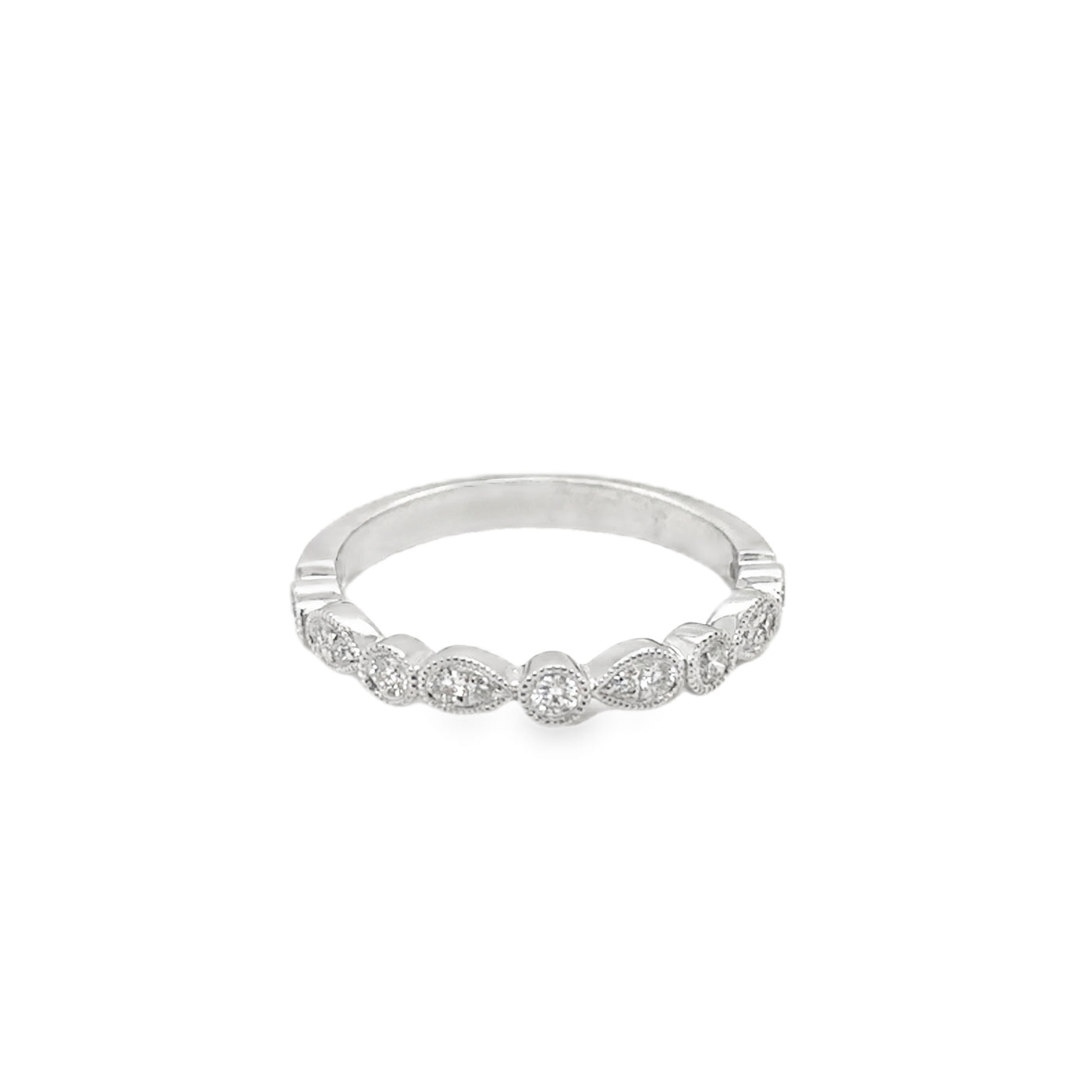 14KW Milgrain Diamond Band