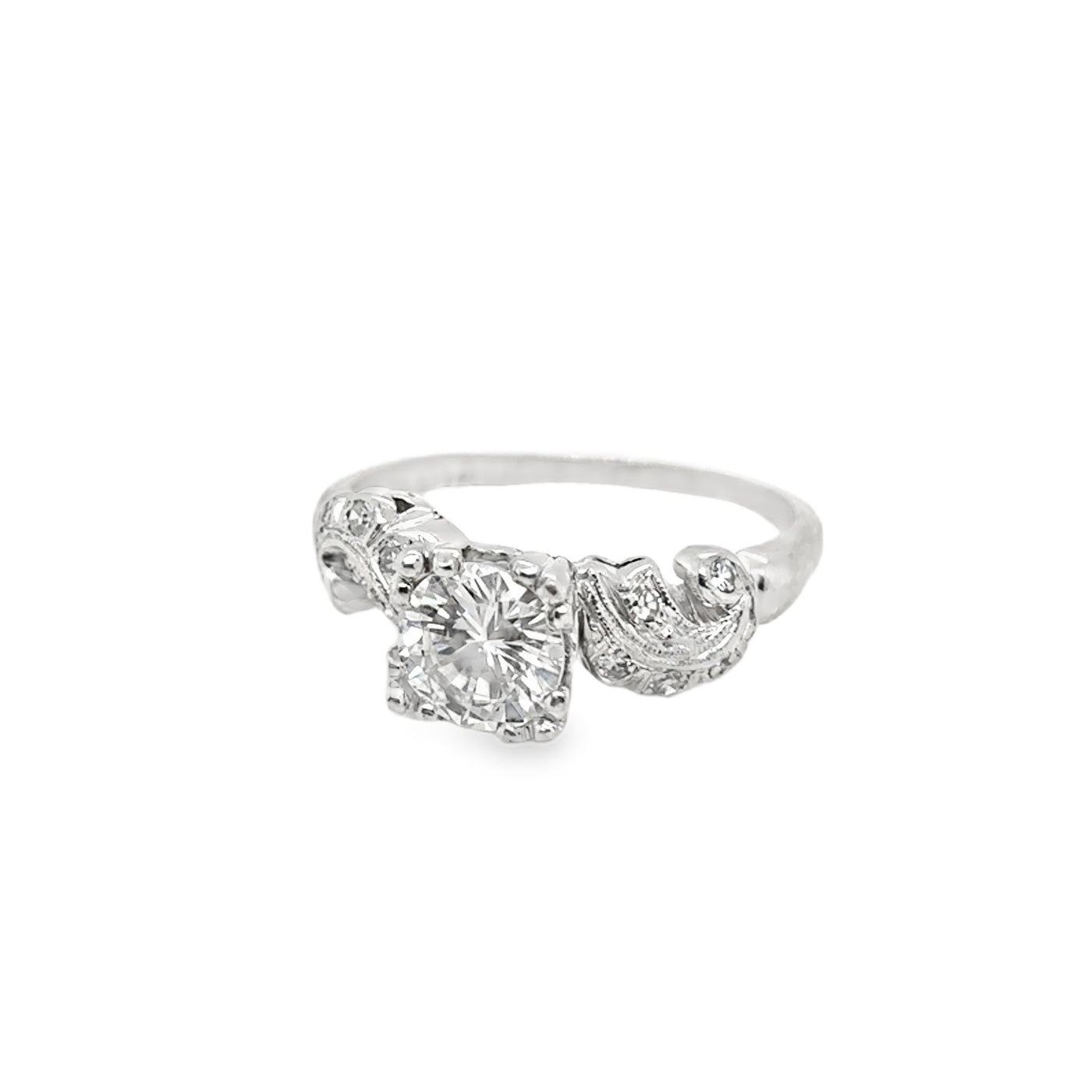 Platinum VVS1 I Round Brilliant and  Diamond Accents