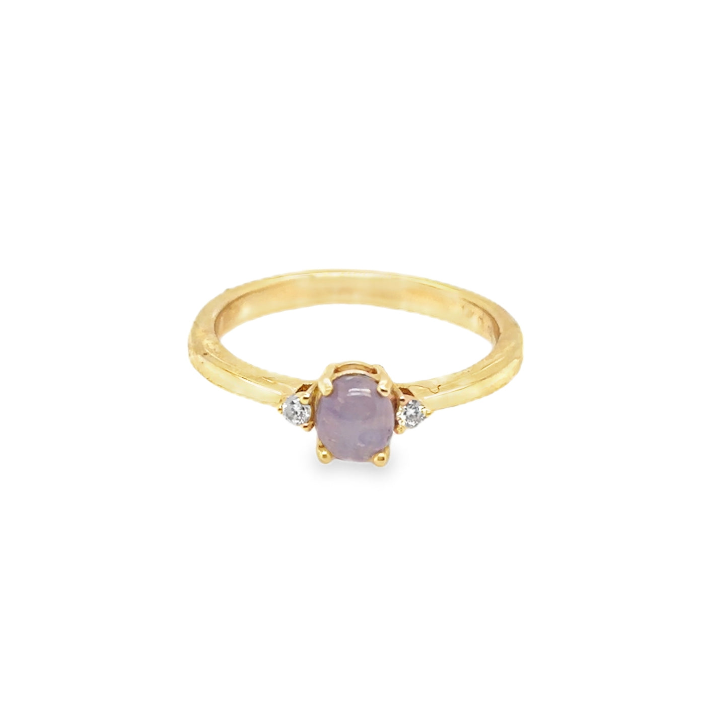 14KY Star Sapphire 3-Stone Ring