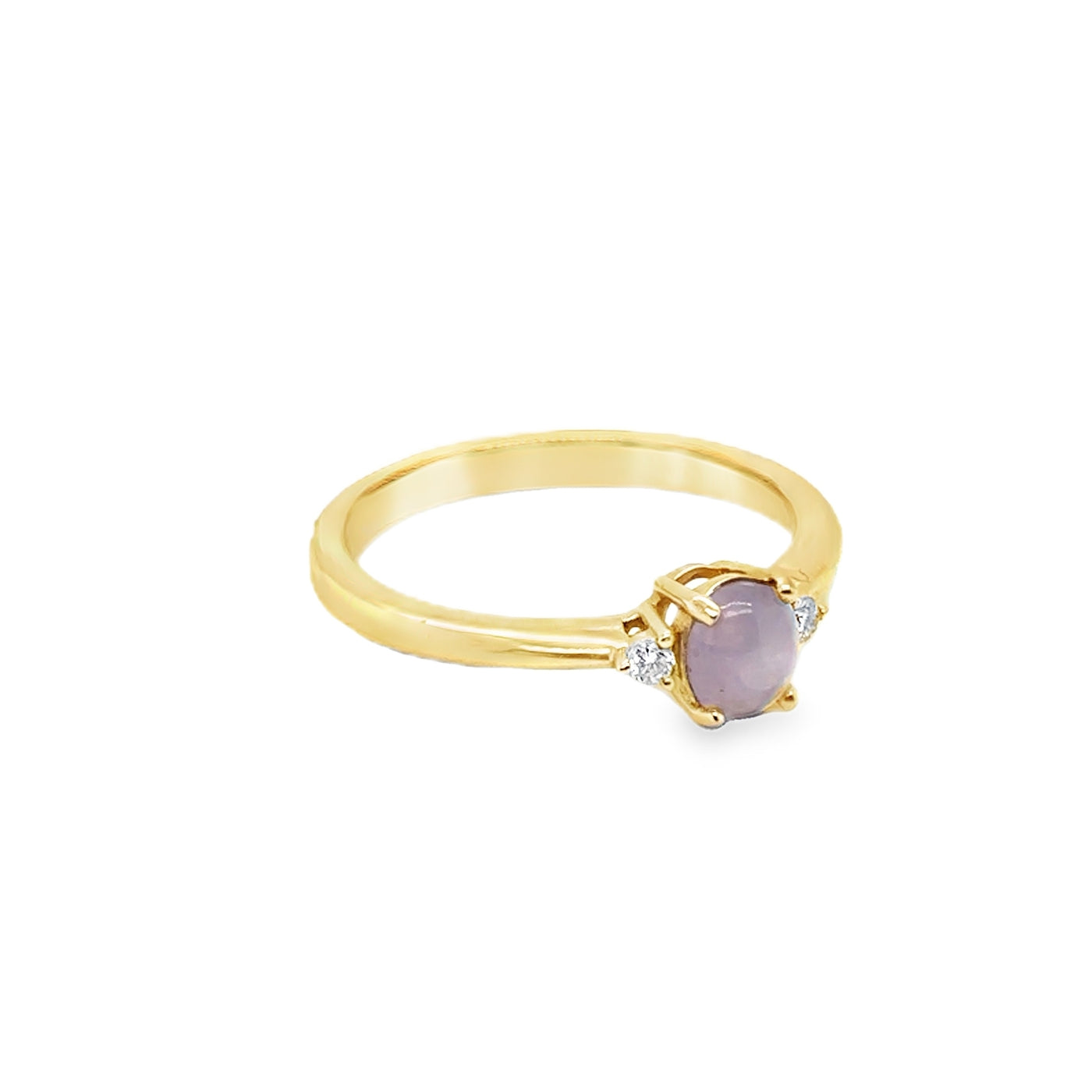 14KY Star Sapphire 3-Stone Ring