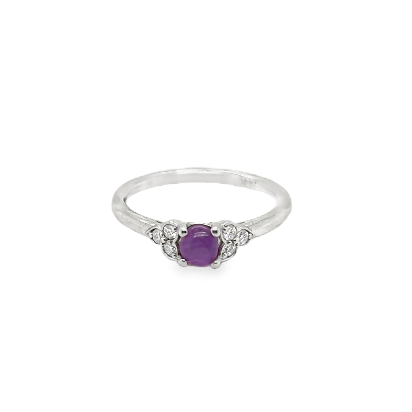 RS 14KW Star Sapphire and Diamond Ring