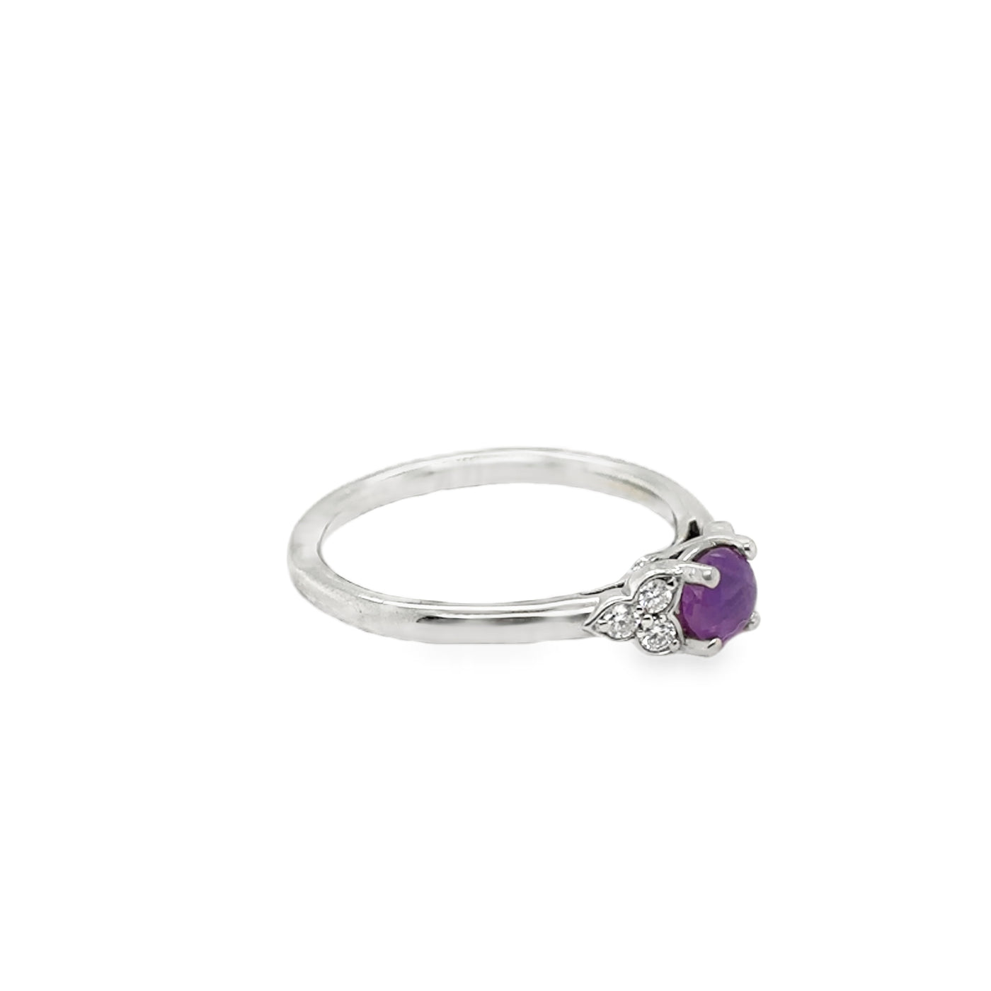 RS 14KW Star Sapphire and Diamond Ring