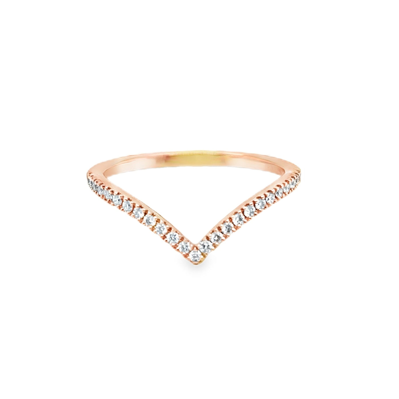 14KR Chevron Pave Diamond Ring