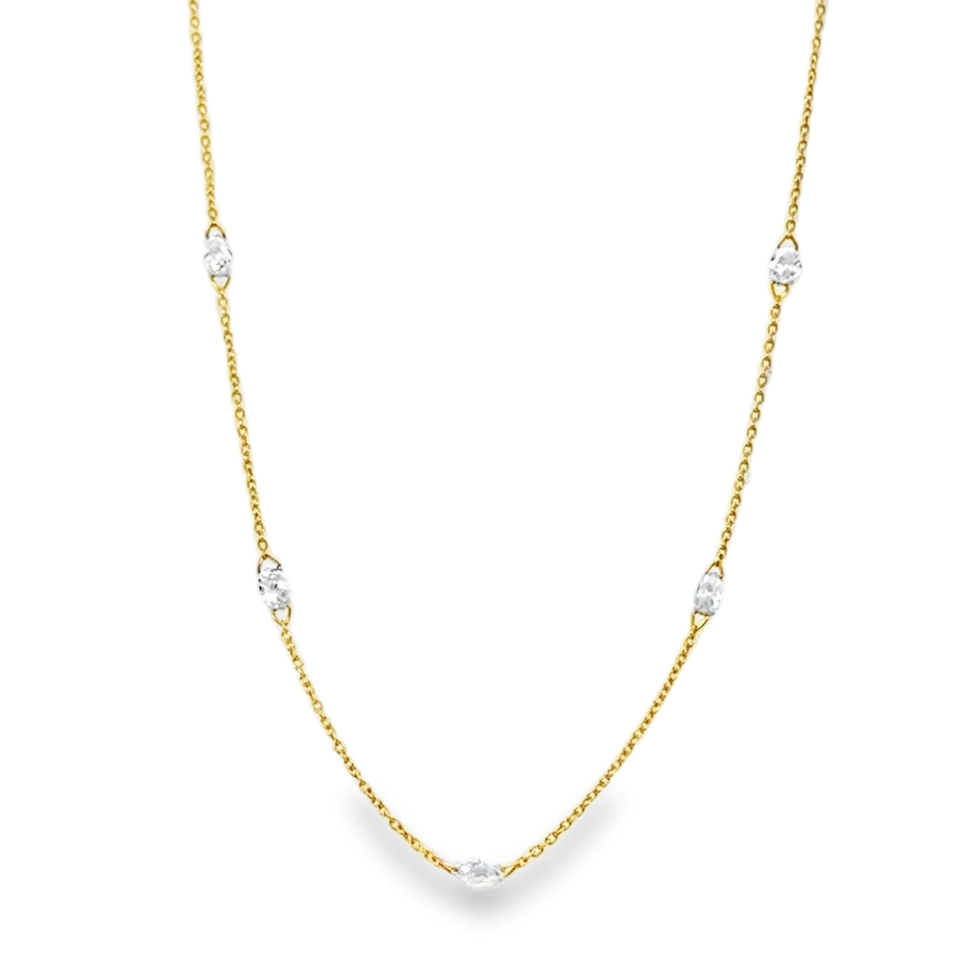 18KY  Briolette Shaker Necklace