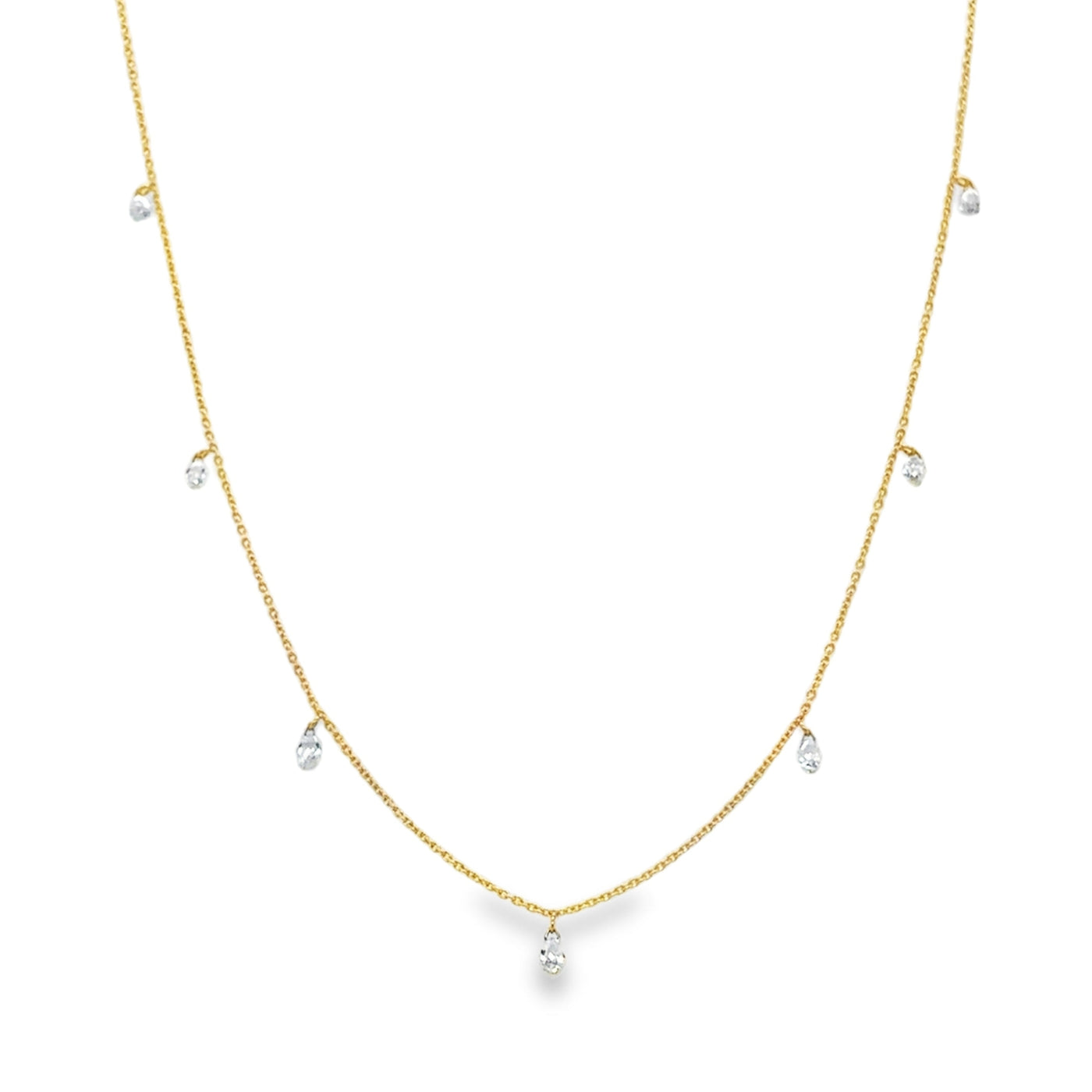 18KY Briolette Shaker Necklace