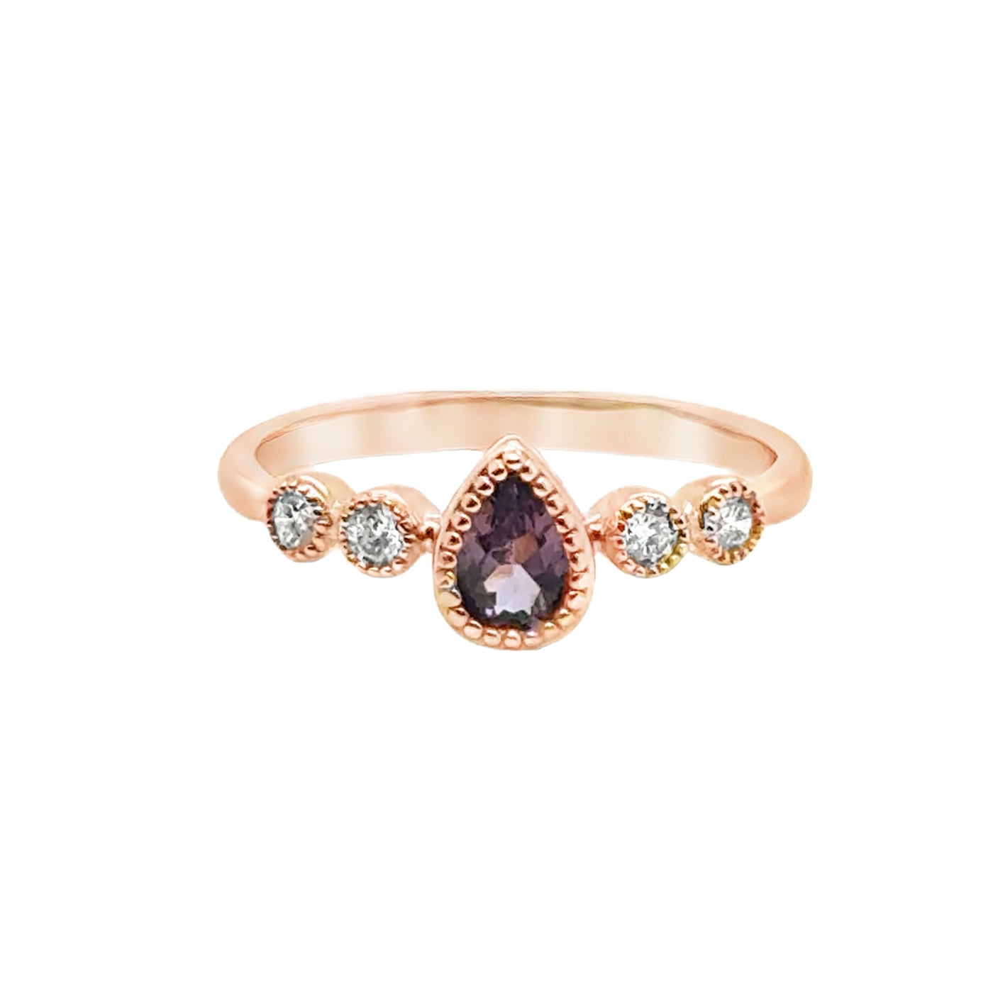 14K Spinel  Diamond Ring