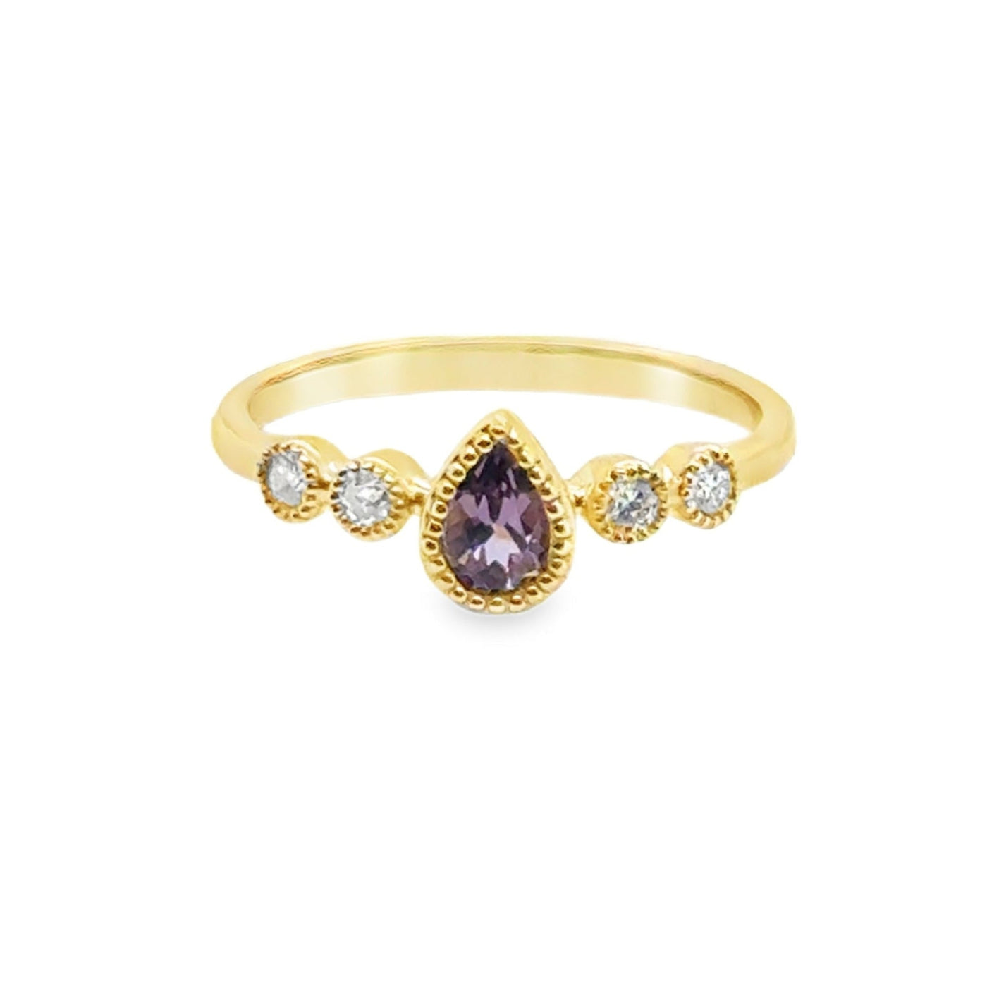 14K Spinel  Diamond Ring