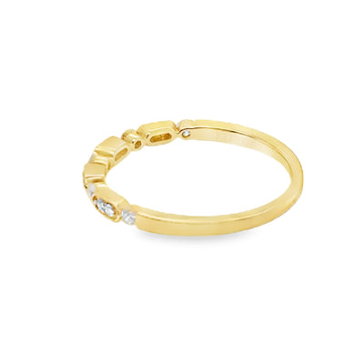 14K Deco Diamond Halfband