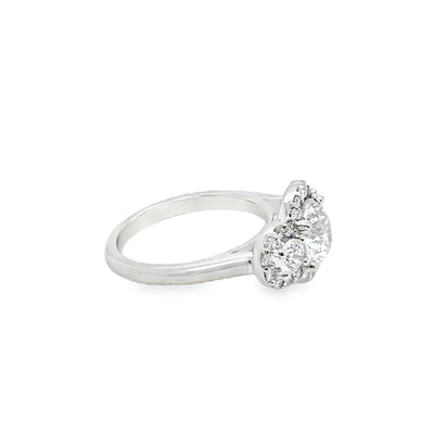 Platinum 3-Stone F I1 Diamond Ring