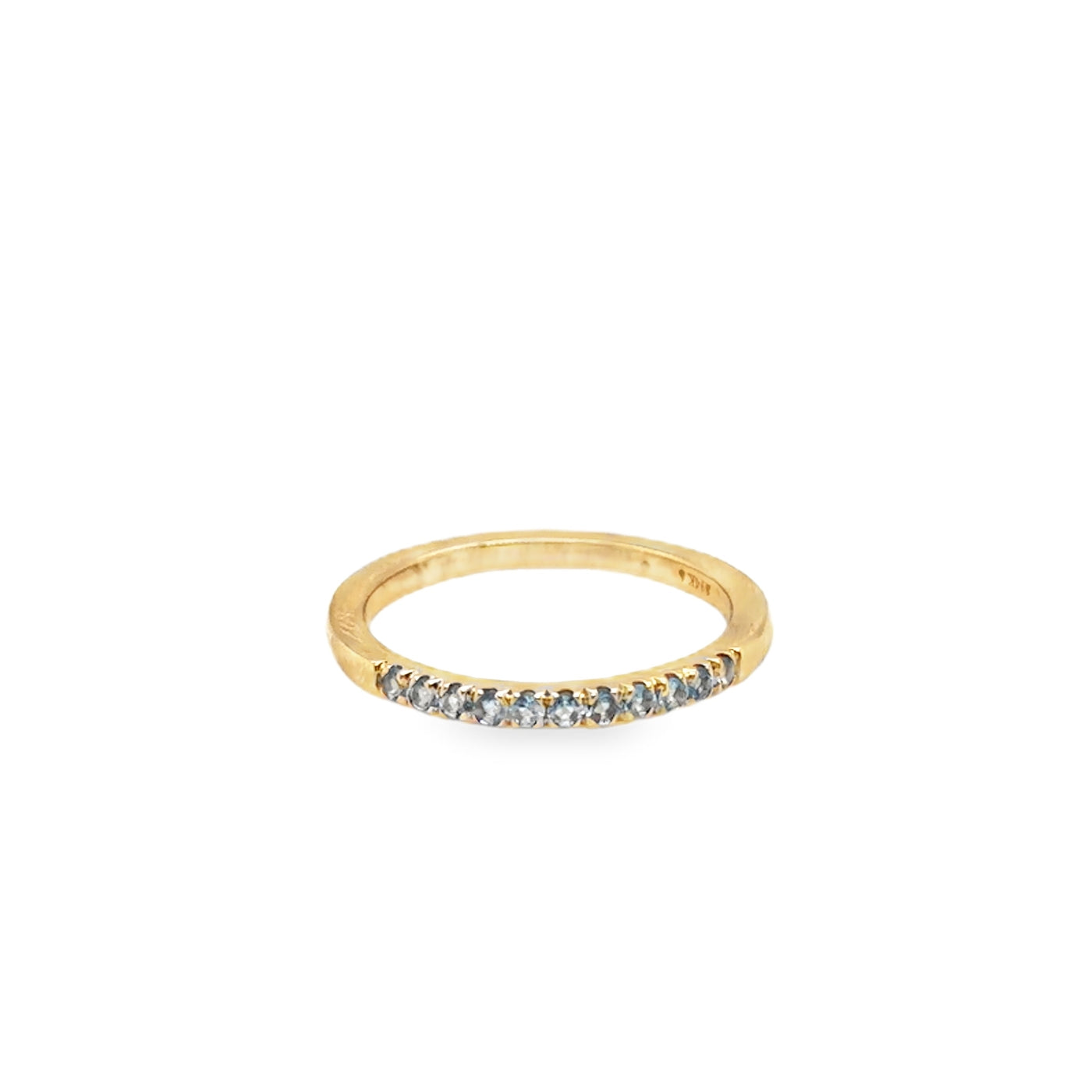 14KY March Aquamarine Birthstone Ring