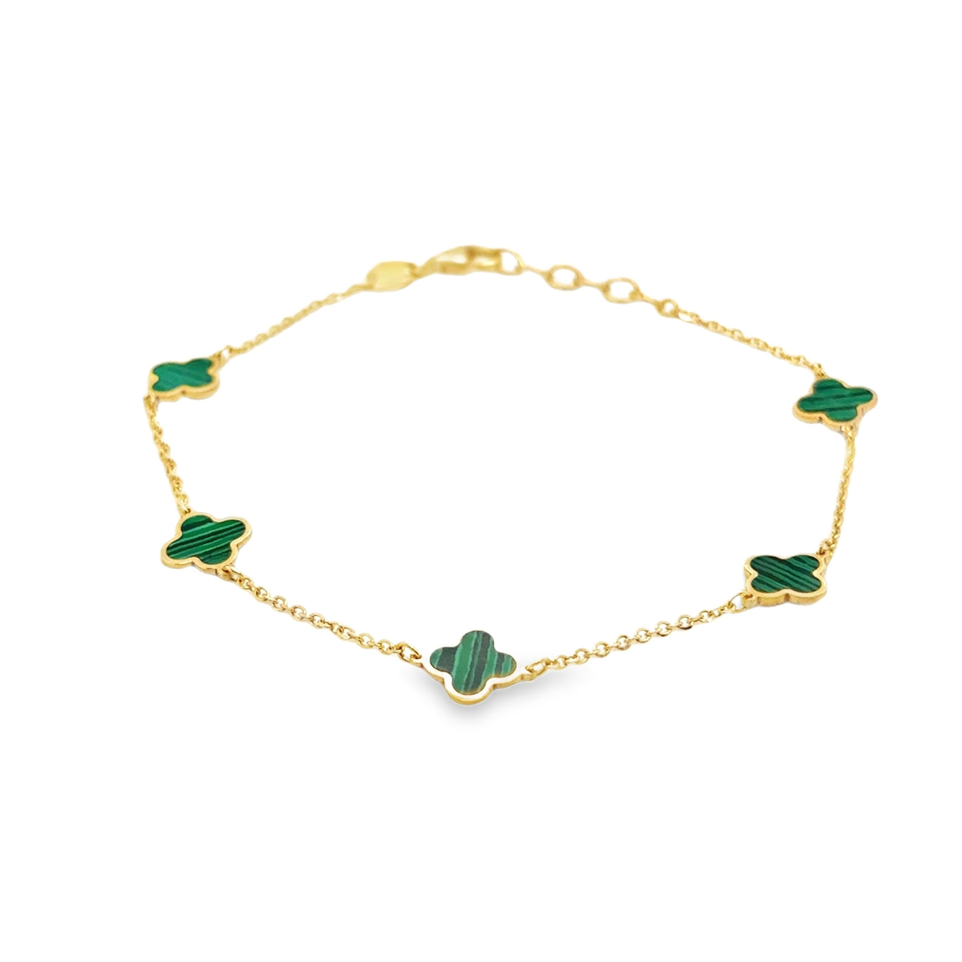 14KY Malachite Inlay Bracelet
