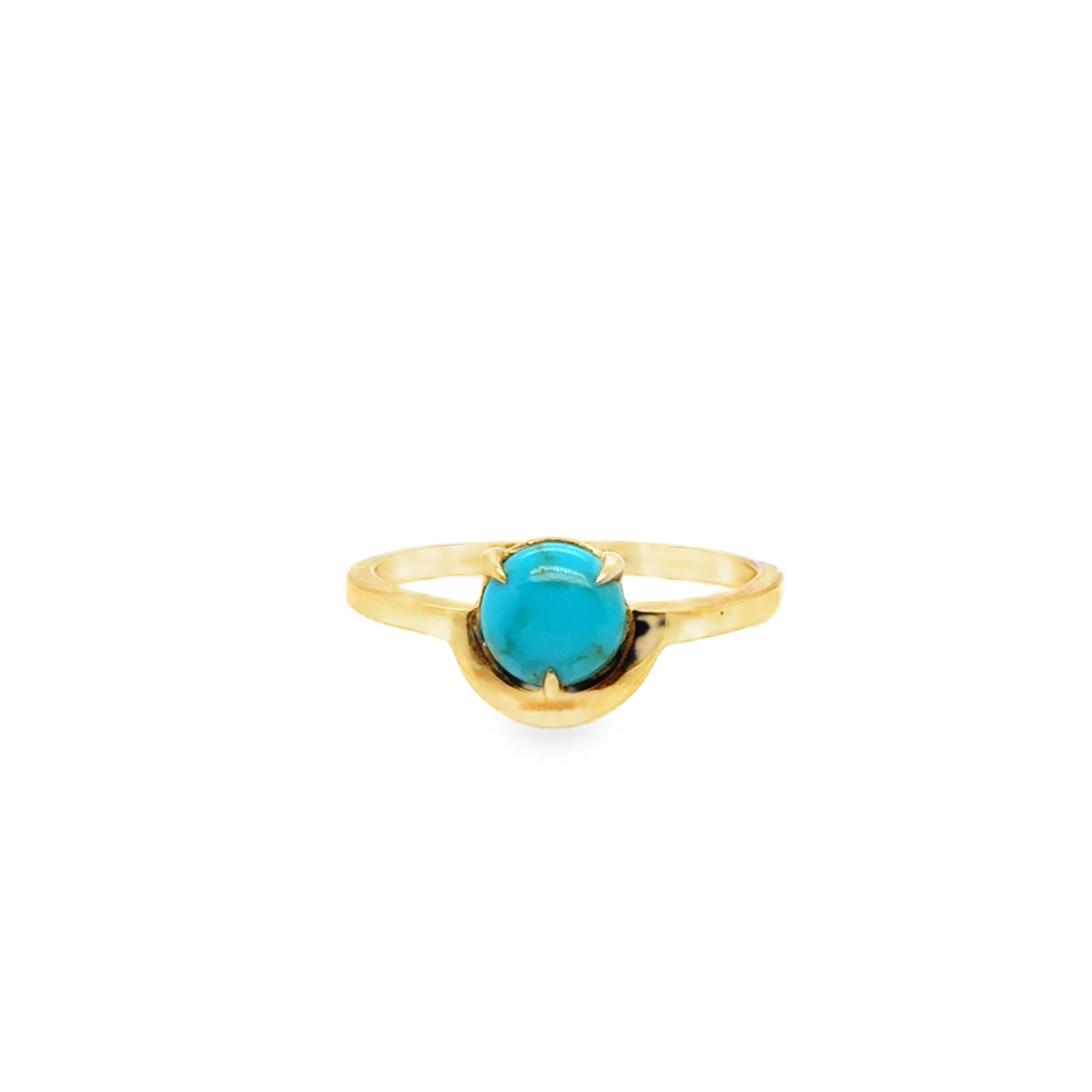 925 GP Turquoise Half Moon Ring
