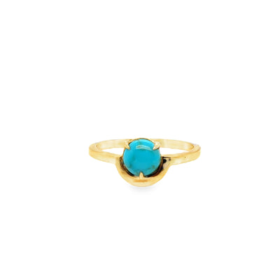 925 GP Turquoise Half Moon Ring