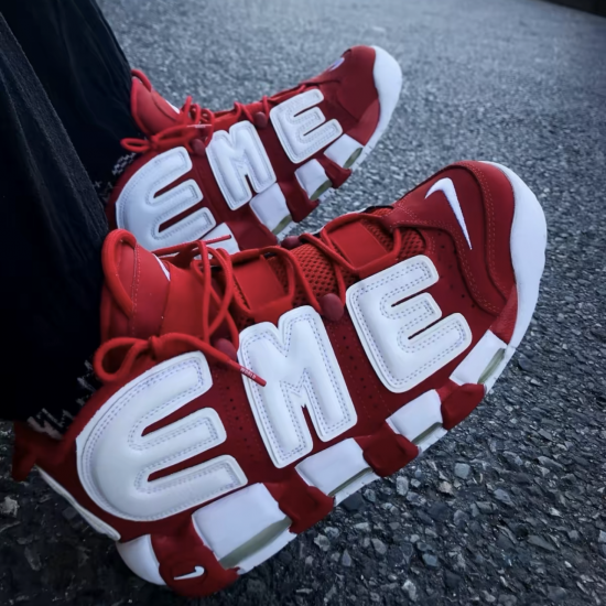 Supreme x Nike Air More Uptempo Red