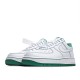 Nike Air Force 107 White and Green Low Top