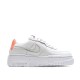 Nike Air Force 107 Low-Top Sneakers White and Orange Reflective Hook