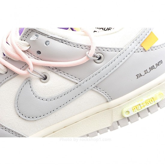 Nike SB Dunk OFF-WHITE Grey Pink Purple