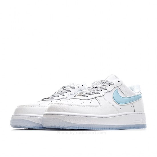 Nike Air Force 1 Sneakers White and Blue 3M Reflective