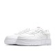 Nike Air Force 107 Low-Top Sneakers White and Orange Reflective Hook