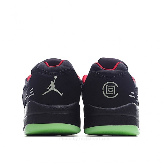 Clot Air Jordan Retro 5 Black Red Green Basketball Shoes