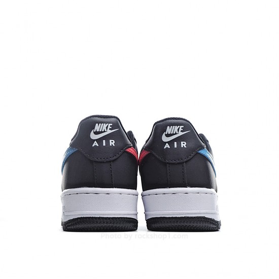 Nike Air Force 107 Low Black Blue Red Low Top