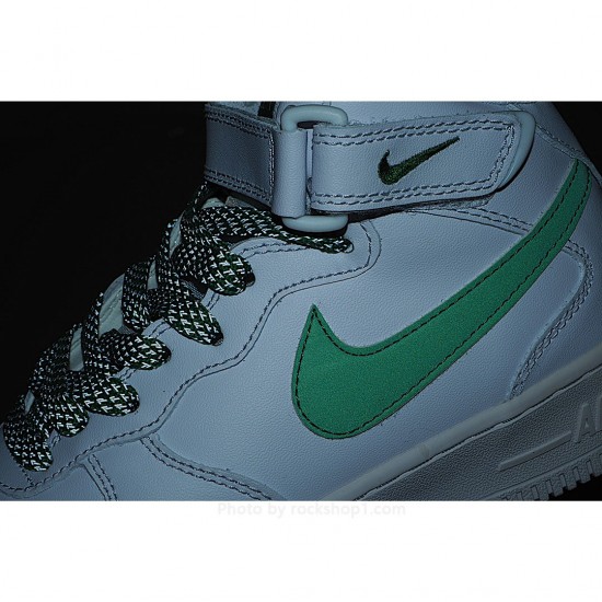 Nike Air Force 1 Mid Mid Top White Green