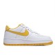 Nike Air Force 1 Low Low Top White and Yellow Double Hook