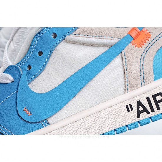 Air Jordan 1 Retro High OFF-WHITE University Blue UNC THE THE OW北卡蓝 