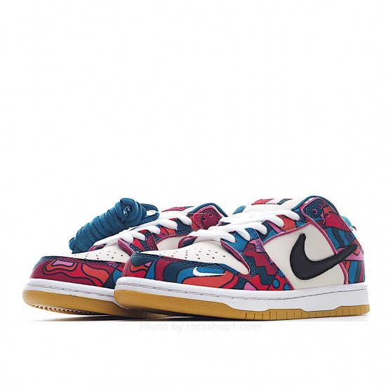 Nike Parra x Nk Dunk SB Low Pro White Blue Red