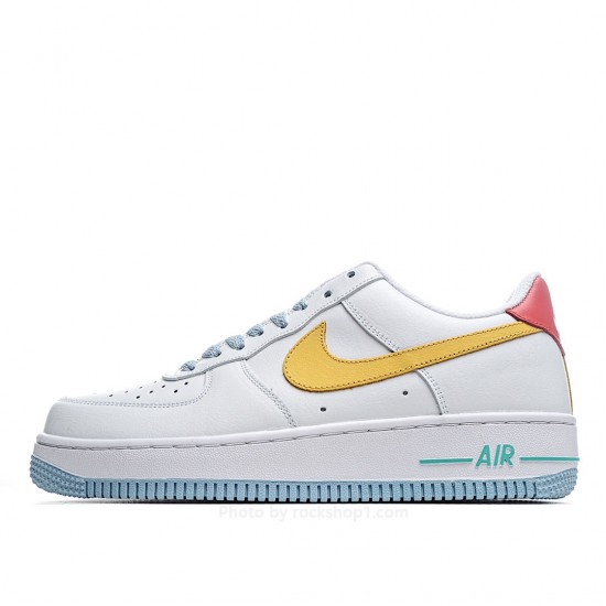 Nike Air Force 1 Low Low Top White Yellow Blue