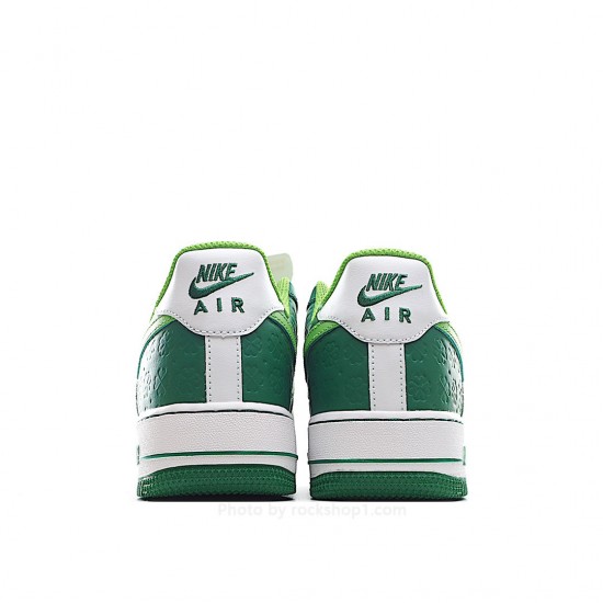 Nike Air Force Low First Use White and Green Low-Top Sneakers